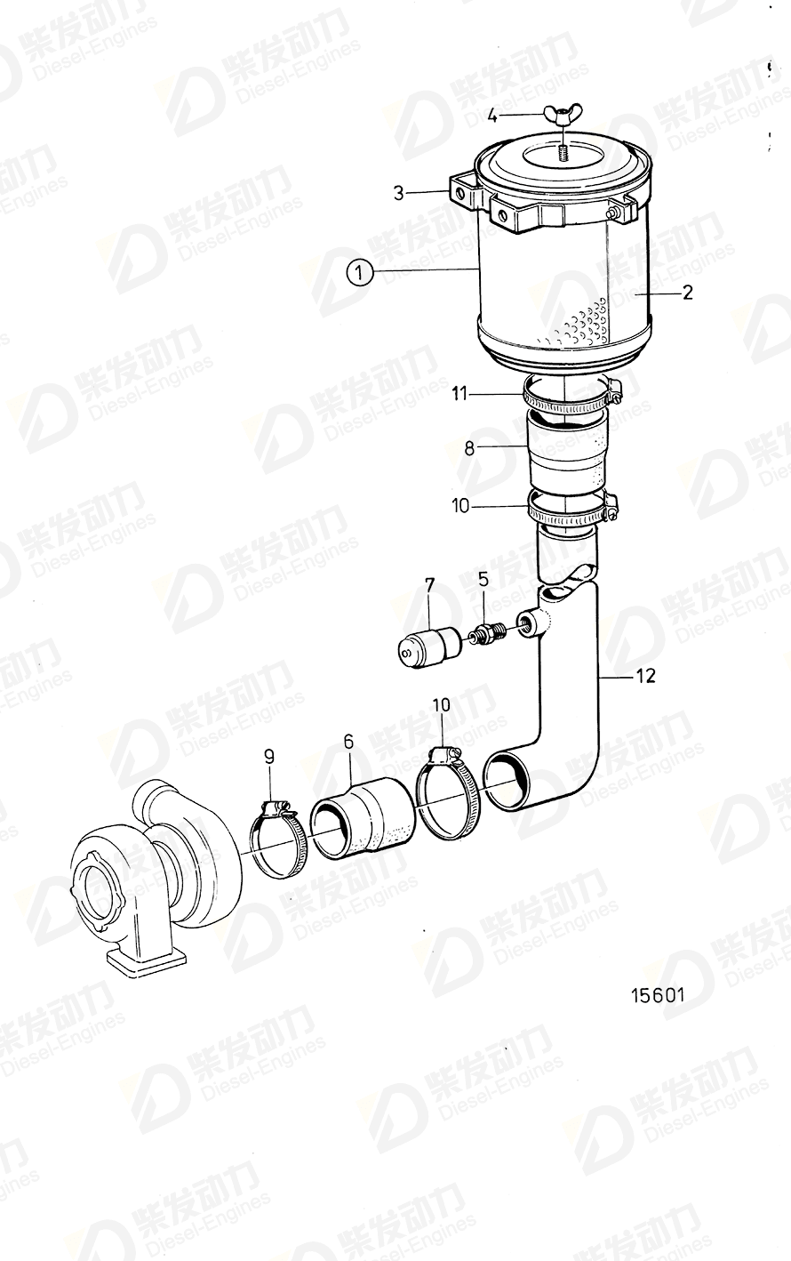 VOLVO Wing nut 3825522 Drawing